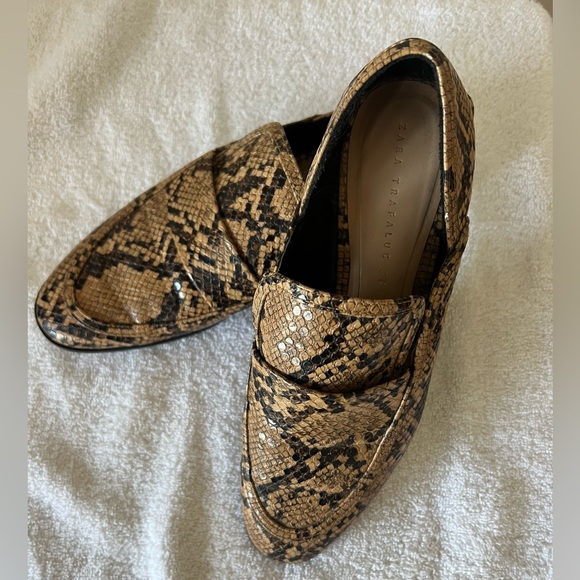 Zara | Shoes | Zara Animal Print Loafers Only Wore Once In Good ...
